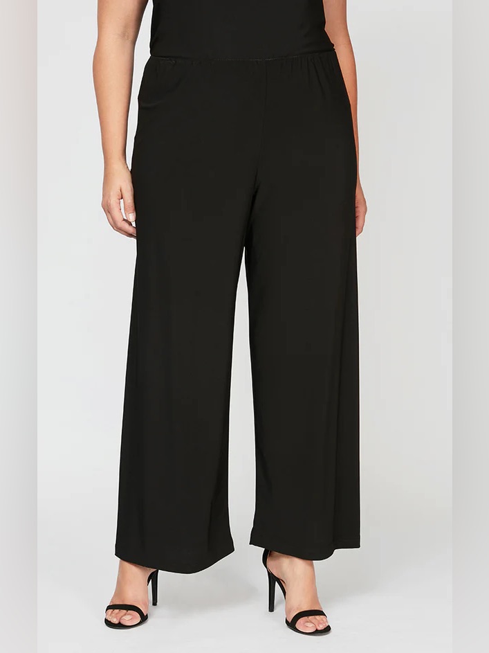 Alex Evenings Black Wide Leg Pants